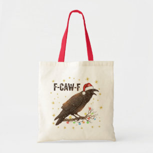 Funny Christmas Crow Raven F-CAW- F Tragetasche