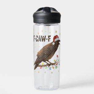 Funny Christmas Crow Raven F-CAW- F Trinkflasche