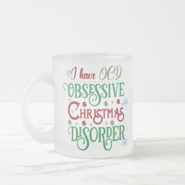 Funny Christmas Cup with Merry Christmas Message Mattglastasse (Links)