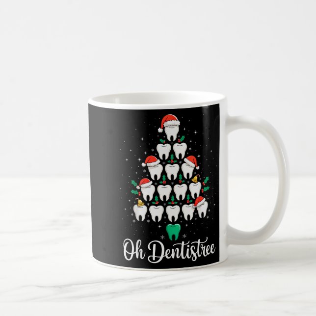 Funny Christmas Dentist Xmas Dental Oh Dentistree  Kaffeetasse (Rechts)