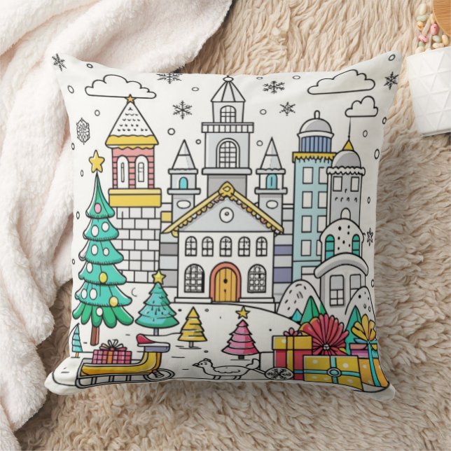 Funny Christmas Design cushion Kissen (Decke)
