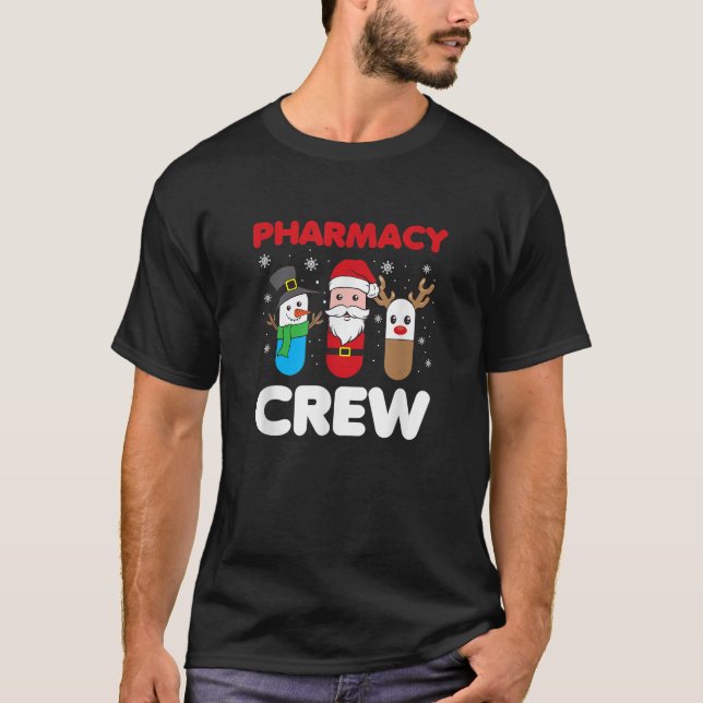 Funny Christmas Design Geschenk Idee Apotheke Crew T-Shirt (Vorderseite)
