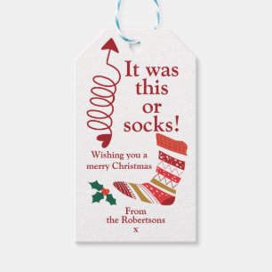 Funny Christmas Dies oder Socken Geschenkanhänger