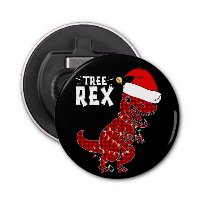 Funny Christmas Dinosaur Tree Rex Flasche Opener Flaschenöffner (Vorderseite)