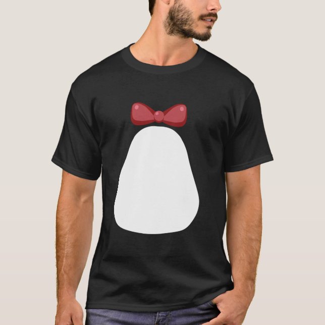 Funny Christmas DIY Pinguin Kostüm Vortäuschung Pe T-Shirt (Vorderseite)