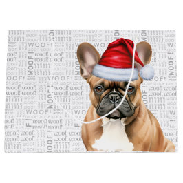 Funny Christmas Dog Frenchie Lover Holiday Große Geschenktüte