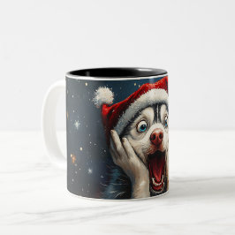 Funny Christmas dog Mugs Wird Merry Christmas Mug Zweifarbige Tasse