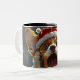 Funny Christmas dog Mugs Wird Merry Christmas Mug Zweifarbige Tasse