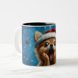 Funny Christmas dog Mugs Wird Merry Christmas Mug Zweifarbige Tasse