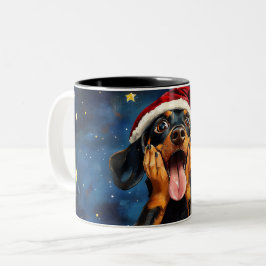Funny Christmas dog Mugs Wird Merry Christmas Mug Zweifarbige Tasse