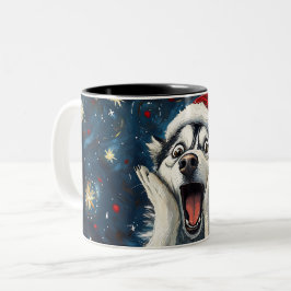 Funny Christmas dog Mugs Wird Merry Christmas Mug Zweifarbige Tasse