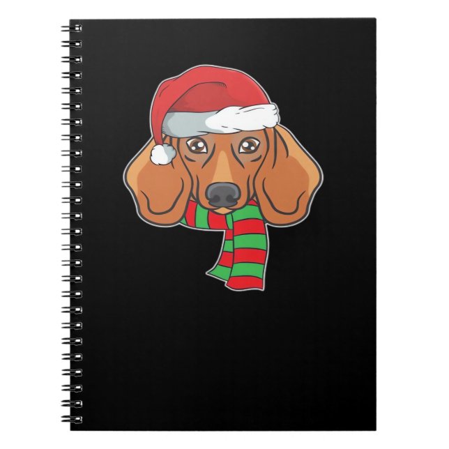 Funny Christmas Dog Xmas Santa Dachshund Holiday G Notizblock (Vorderseite)