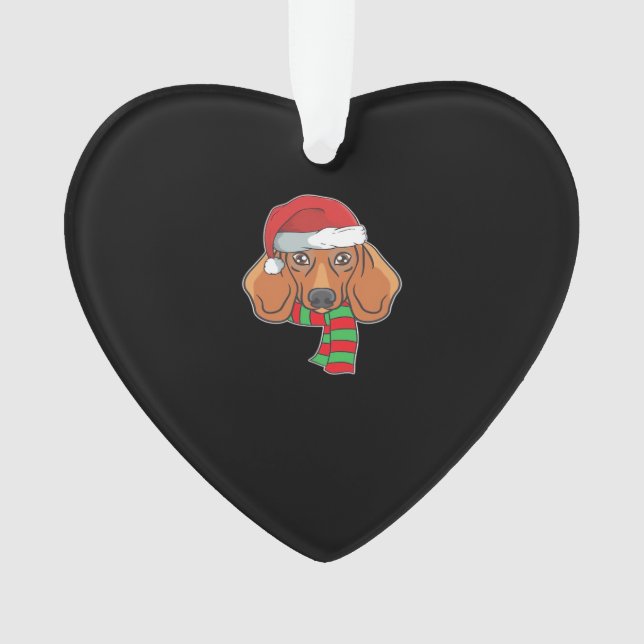 Funny Christmas Dog Xmas Santa Dachshund Holiday G Ornament (Vorderseite)