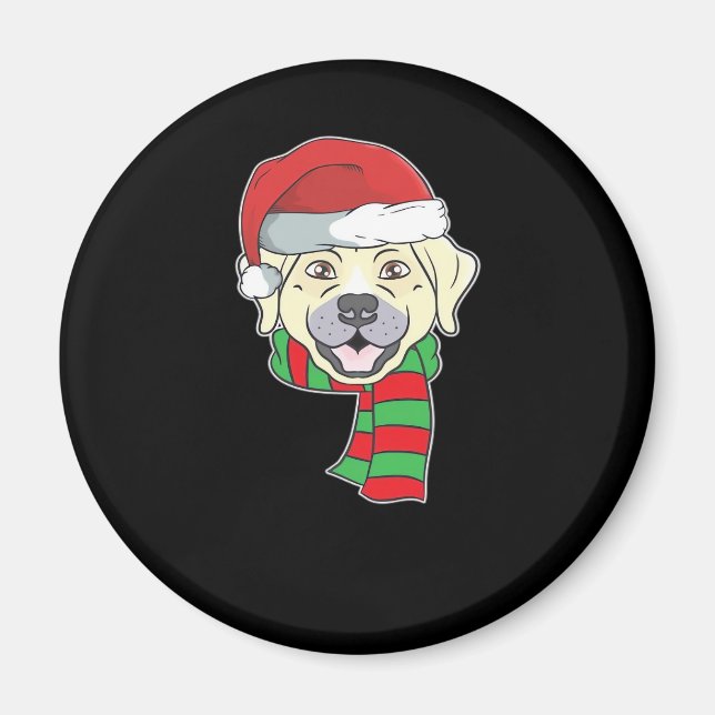Funny Christmas Dog Xmas Santa Labrador Holiday Gi Magnet (Vorne)