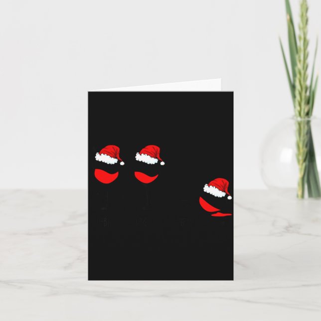 Funny Christmas Drink Drank Drunk Xmas Holiday  Karte (Vorderseite)