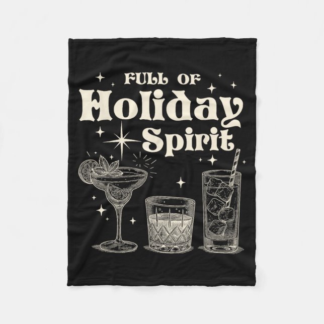 Funny Christmas Drinking Full Of Holiday Srit  Fleecedecke (Vorderseite)