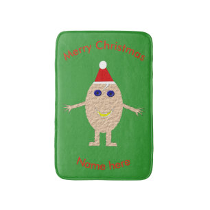Funny Christmas Egg Bath Mat Badematte