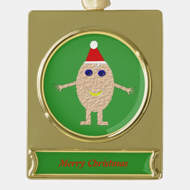Funny Christmas Egg Custom Ornament (Vorderseite)