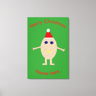 Funny Christmas Egg Custom Print Leinwanddruck