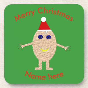 Funny Christmas Egg Custom Untersetzer