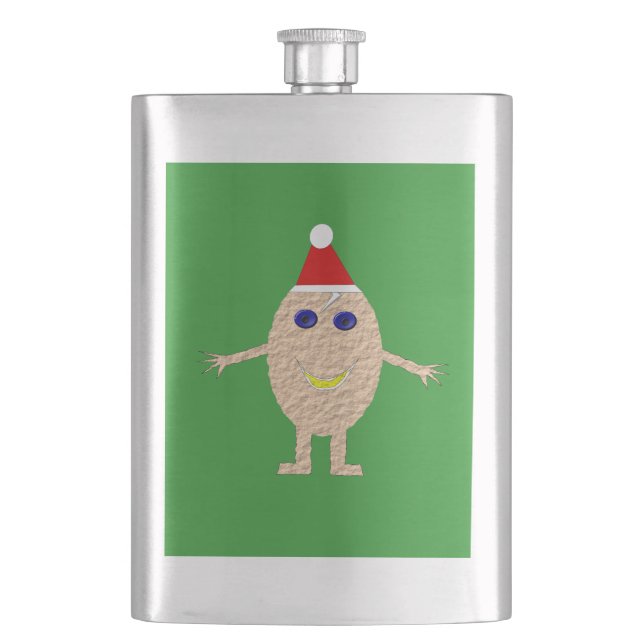 Funny Christmas Egg Flask Flachmann (Vorderseite)