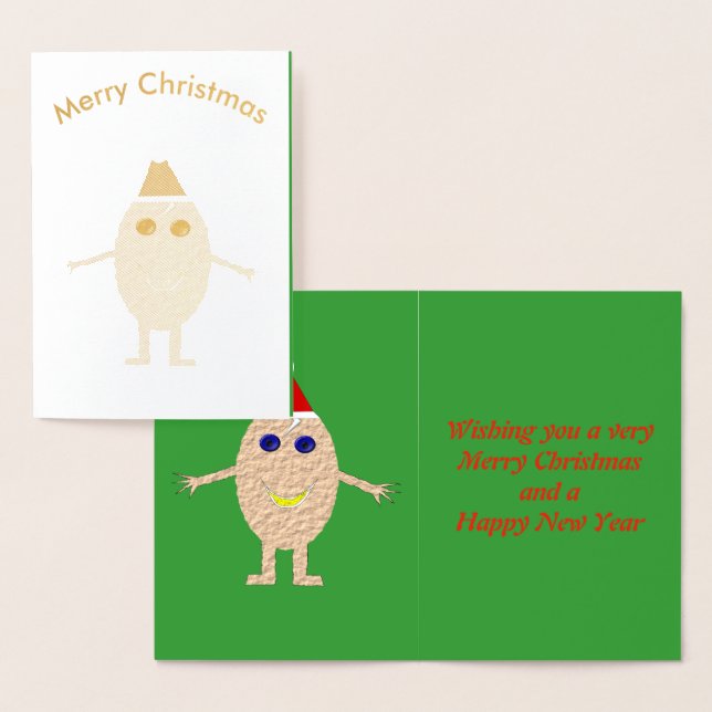 Funny Christmas Egg Foil Card Folienkarte (Anzeige)