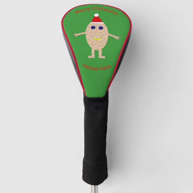 Funny Christmas Egg Golf Driver Cover Golf Headcover (Vorderseite)