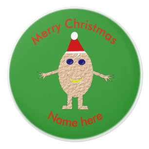 Funny Christmas Egg Keramik Knob Keramikknauf