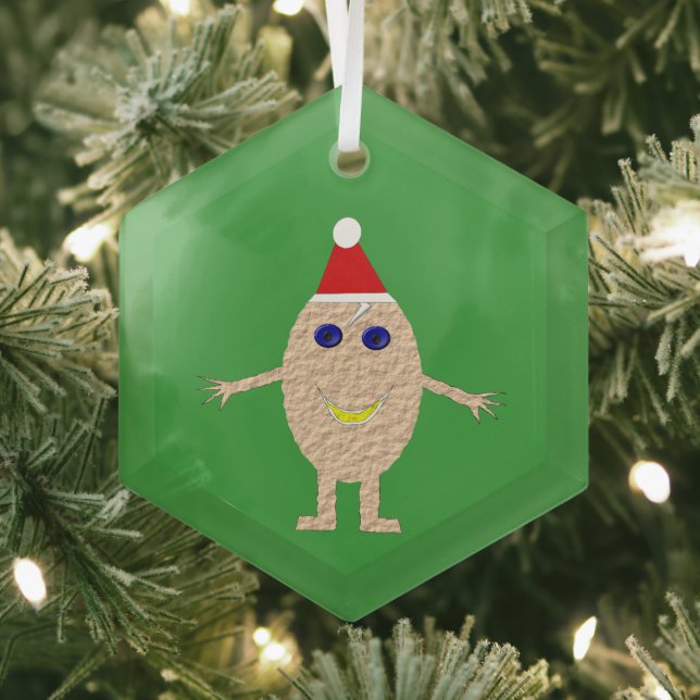 Funny Christmas Egg Ornament Aus Glas (Insitu)