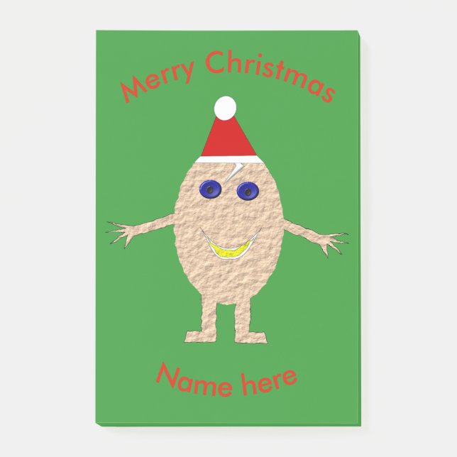 Funny Christmas Egg Post es notiert Pad Post-it Klebezettel (Vorderseite)