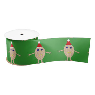 Funny Christmas Egg Ribbon Satinband