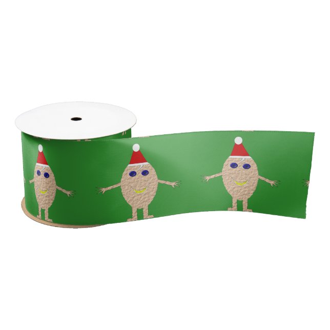 Funny Christmas Egg Ribbon Satinband (Spule)