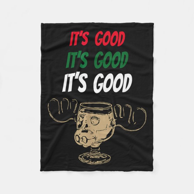 Funny Christmas Eggnog It's Good Moose Cup For Egg Fleecedecke (Vorderseite)