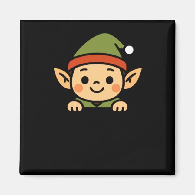 Funny Christmas Elf Cket Pal Santa S Elves Cute  Magnet (Vorne)