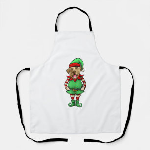 Funny Christmas Elf Gelbe Labrador Hund Yellow Lab Schürze