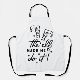 Funny Christmas Elf machte mich Do it Funny Retro  Schürze