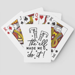 Funny Christmas Elf machte mich Do it Funny Retro  Spielkarten