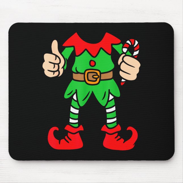 Funny Christmas Elf Outfit Costume Xmas Family Adu Mousepad (Vorne)