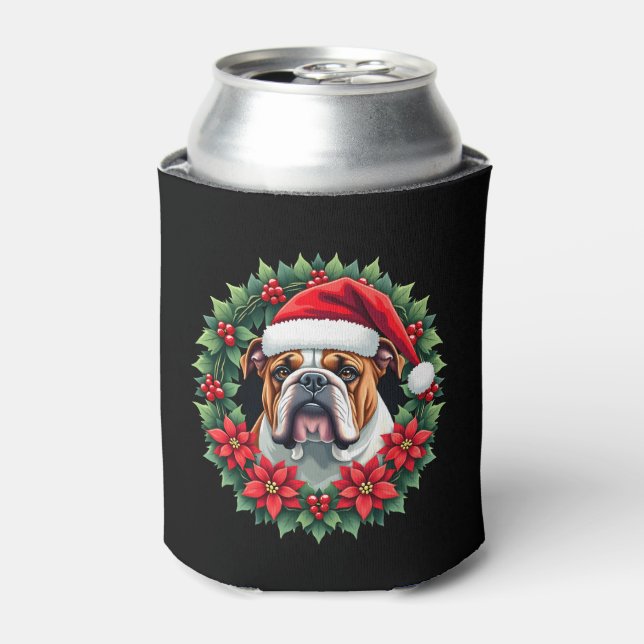 Funny Christmas English Bulldog Tank Top Dosenkühler (Kanne Vorderseite)