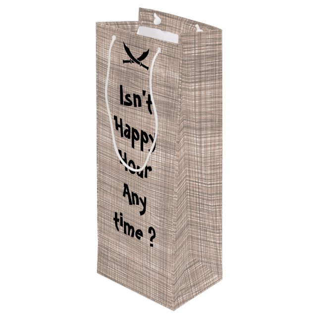 Funny Christmas Erntedank Weinbeutel Wine Tasche Geschenktüte Für Weinflaschen (Rückseite Schrägansicht)