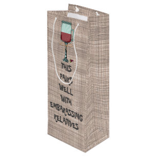 Funny Christmas Erntedank Weinbeutel Wine Tasche Geschenktüte Für Weinflaschen