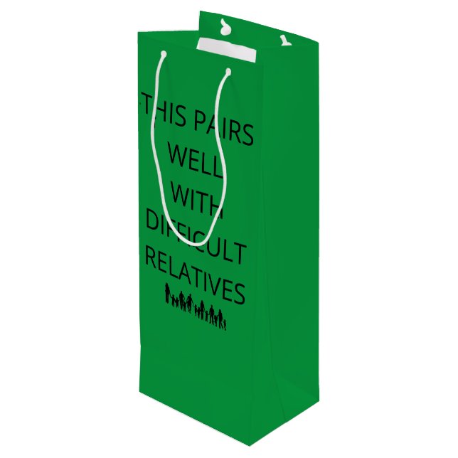 Funny Christmas Erntedank Weinbeutel Wine Tasche Geschenktüte Für Weinflaschen (Rückseite Schrägansicht)