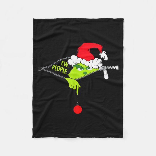 Funny Christmas Ew People Men Women Kid Boys Girls Fleecedecke (Vorderseite)