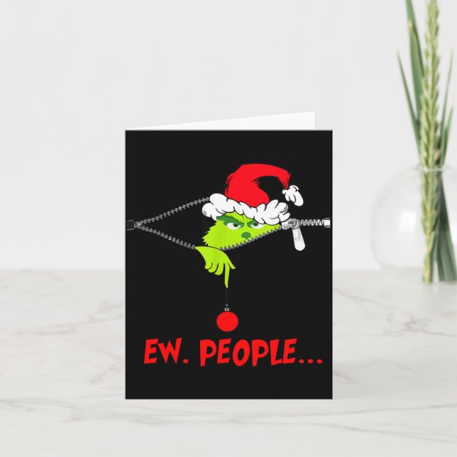 Funny Christmas Ew People Men Women Kid Boys Girls Karte (Vorderseite)