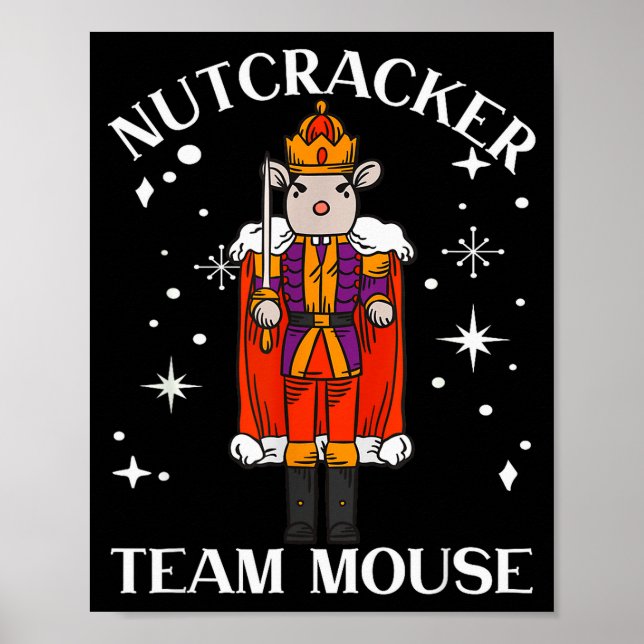 Funny Christmas Family Dance Team Mouse Nutcracker Poster (Vorne)