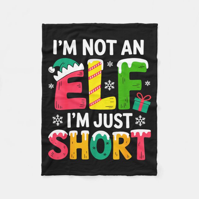 Funny Christmas Family Pajamas I'm Not An Elf I'm  Fleecedecke (Vorderseite)