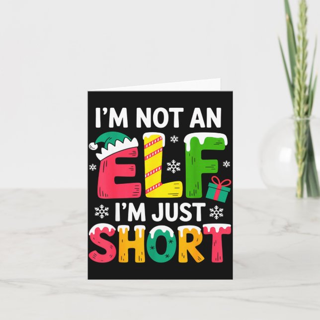 Funny Christmas Family Pajamas I'm Not An Elf I'm  Karte (Vorderseite)