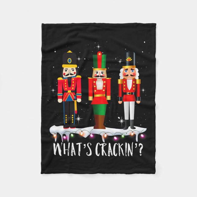 Funny Christmas Family Whats Crackin_ Nutcracker - Fleecedecke (Vorderseite)