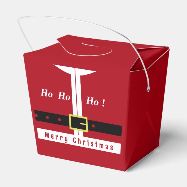 Funny Christmas Favor Box Santa Gift Geschenkschachtel (Rückseite)