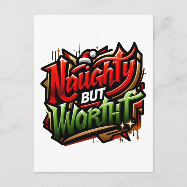 funny Christmas 🤶  Feiertagspostkarte (Vorderseite)